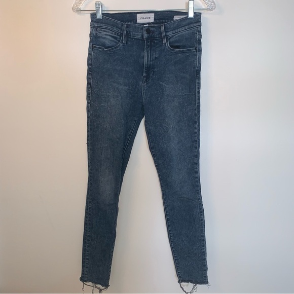 Frame Denim Denim - Frame Denim Le High Skinny Dark Blue Jeans 27